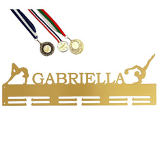 Personalized Gymnastics Medal Holder with custom name wall display