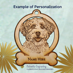 Personalized havanese ornament ready to hang pre-strung