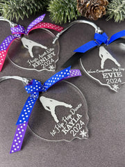 Personalized text name and year option ornament
