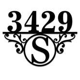 Personalized house number address sign in 14 gauge steel