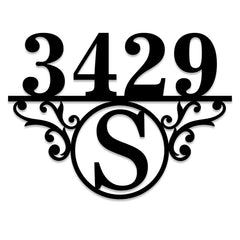 Personalized house number address sign in 14 gauge steel