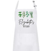 Personalized Kitchen Chef apron with Herbs front view