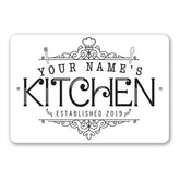 Personalized kitchen sign minimalist dining room decor 8x12 metal tin sign