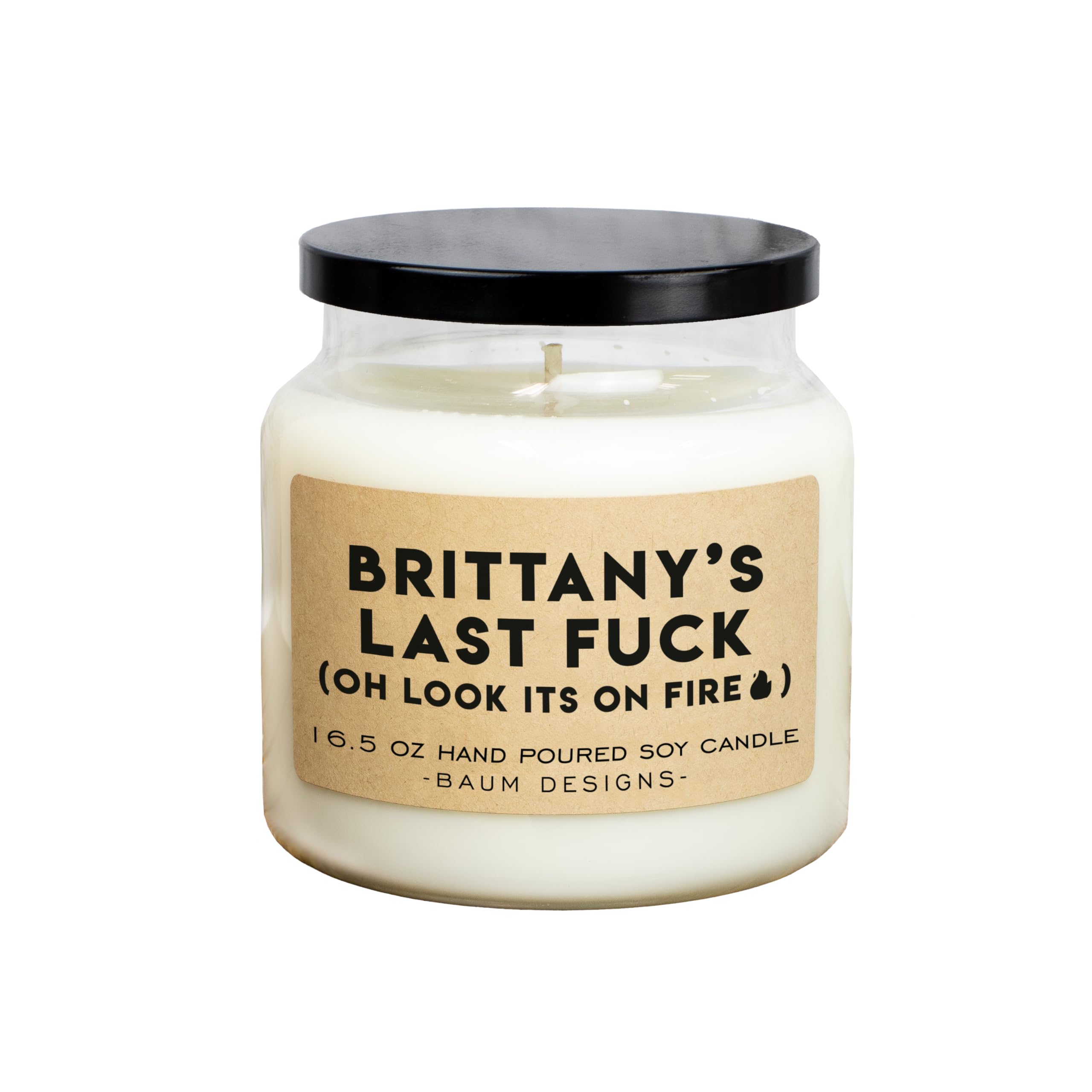 Personalized Last Fuck Soy Candle 16.5oz product packaging