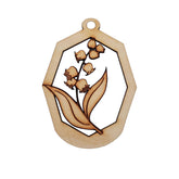 Personalized Lily of the Valley Ornament for Christmas tree
