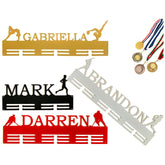 personalized medal holders metal display rack 14 inches wide