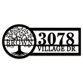 Personalized metal address plaque for home exterior