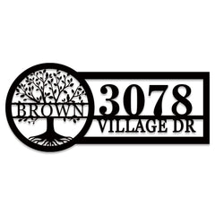Personalized metal address plaque for home exterior