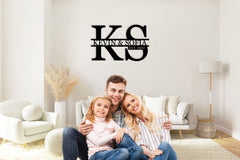 Personalized metal sign with family name and establishment date