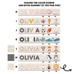 Personalized name puzzle for baby boy