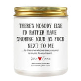 Personalized Naughty Couple Candle with custom names and amber glass vessel