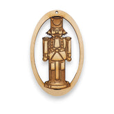 Personalized Nutcracker Christmas Ornament with wooden soldier design