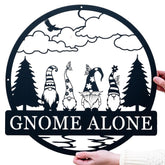 Personalized Outdoor Gnome Name Sign custom name metal sign