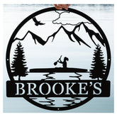 Personalized Outdoor Kayak Decor metal sign for outdoor display
