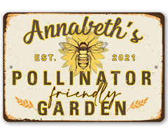 Personalized Pollinator Friendly Sign for garden indoors or outdoors