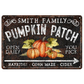 Personalized Pumpkin Patch Farm Custom Sign 9x12 front view