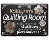 Personalized Quilting Room Sign with name customization