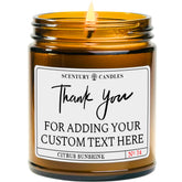 Personalized Thank You Candle product image
