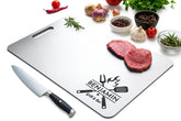 Personalized titanium cutting board with custom engraving