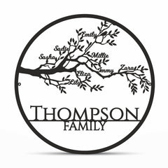 Personalized Tree of Life family sign with custom last name
