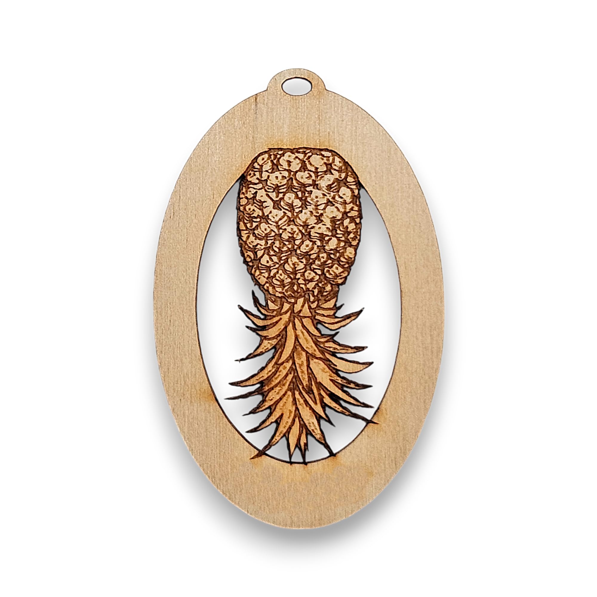 Personalized upside-down pineapple ornament engraving