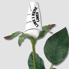 Volleyball Rose stem length 18 inches from bud to base