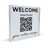 Personalized Wifi QR Acrylic Block 4x4 inch size