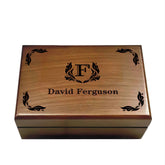 Personalized wooden box for husband with engraving option