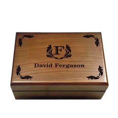 Personalized wooden box for husband with engraving option