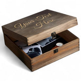 Personalized Wooden Keepsake Box lid engraving option