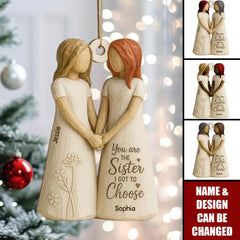 Slim 3.14 inch tall 0.12 inch thick ornament ready to hang