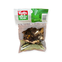 Total 20grs weight for Peruvian hongos secos y laurel