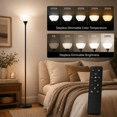 9W LED bulb included with PESRAE floor lamp