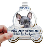pet memorial car visor clip with customizable photo