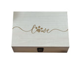 Pet Memory Box natural wood keepsake box for pet memories