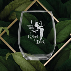 Peter Pan gift wine glass for Disney fans
