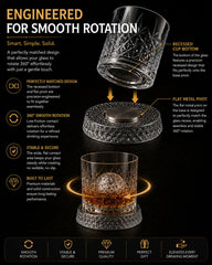 Crystal lead-free Petmmoon whiskey glass with diamond-cut pattern