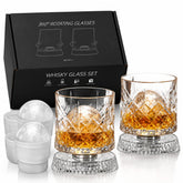 Petmmoon spinning whiskey glasses 2-pack