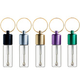Petrip 6-Pack travel glass spice jars with spoon set in packaging