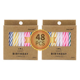 PHD CAKE 48-count multicolored birthday candles bulk pack