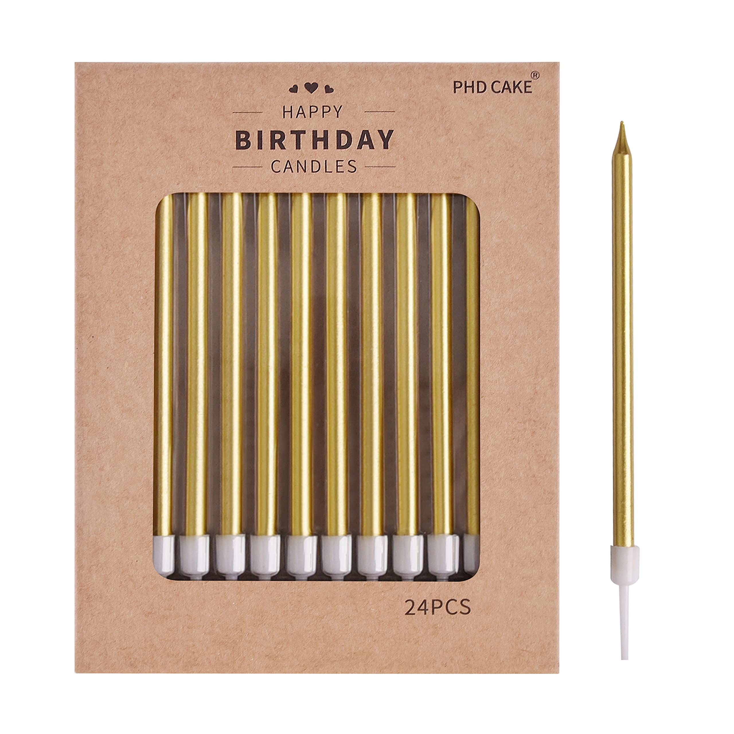 PHD CAKE gold birthday candles