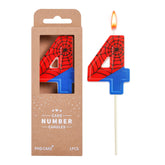 PHD CAKE 2.76 Inch Spider 4 Number Birthday Candles on cake