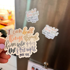 Philippians 4:13 Bible verse fridge magnet
