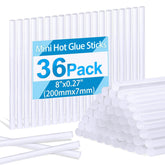 Phinus 36pack mini hot glue sticks 8in long 0.27in dia