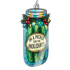 Suncatcher stained glass effect ornament with layered acrylic under lights