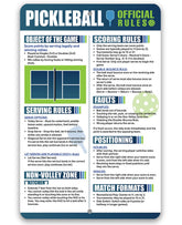 8x12 aluminum pickleball rules sign for court walls