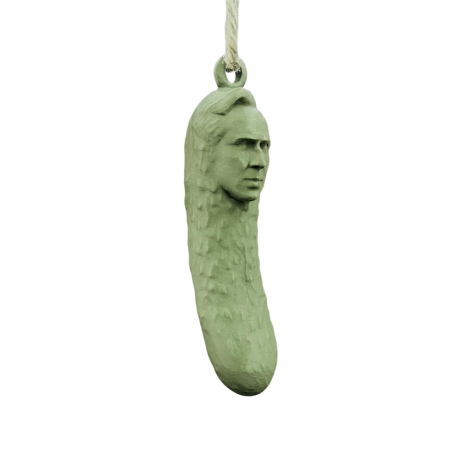 Pickolas Cage Christmas Ornament made from durable 3D printed plastic