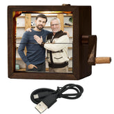 Self-assembly Picture Flip Box hand crank frame 3.2 inch