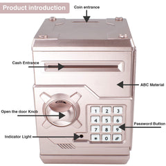 4-digit password protected piggy bank for kids