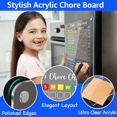 PigPotParty chore chart 12x16 inch large size